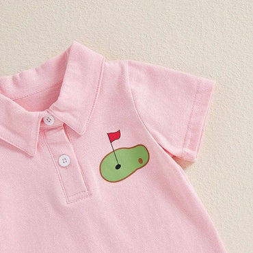 Pink Polo Golf Toddler Set