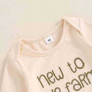 Long Sleeve New To The Farm Baby Set