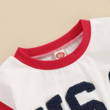 Short Sleeve USA Baby Bodysuit