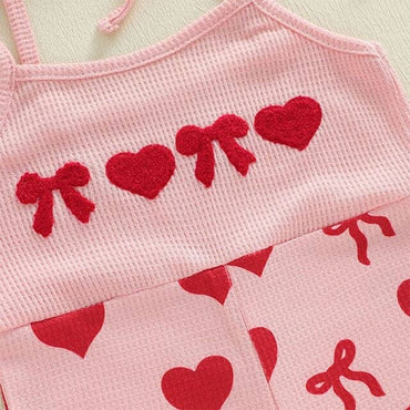 Valentine's Day Flared Toddler Jumpsuit