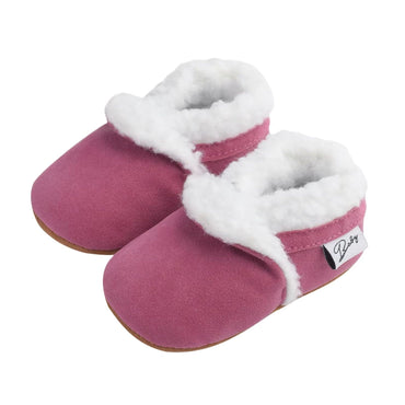 Solid Plush Baby Shoes Pink 1