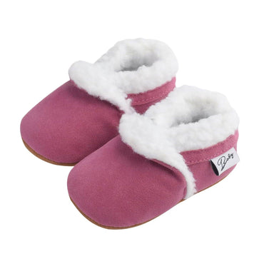 Solid Plush Baby Shoes Pink 1