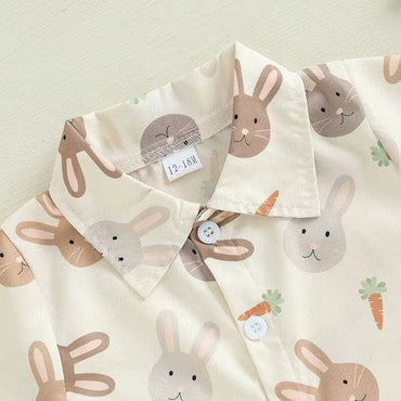 Bunny Shirt Solid Shorts Toddler Set