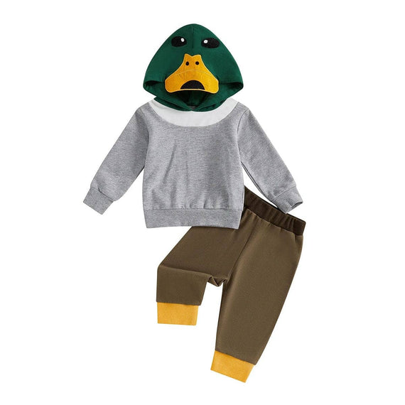 Long Sleeve Duck Hooded Baby Set