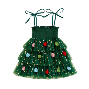 Tie Straps Christmas Magic Toddler Dress