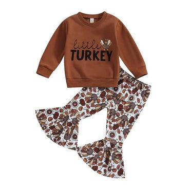 Little Turkey Flared Pants Toddler Set