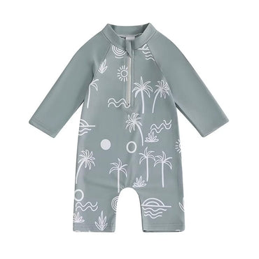 Long Sleeve Tropical Baby Swimsuit