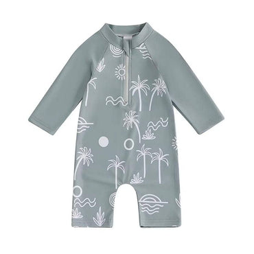 Long Sleeve Tropical Baby Swimsuit