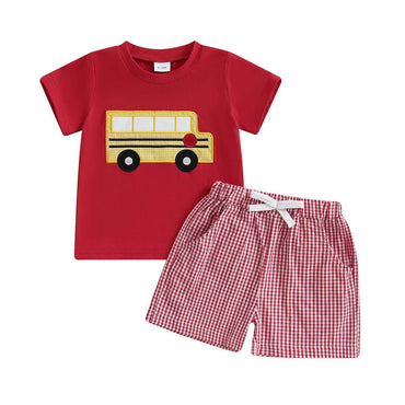 Short Sleeve School Bus Toddler Set