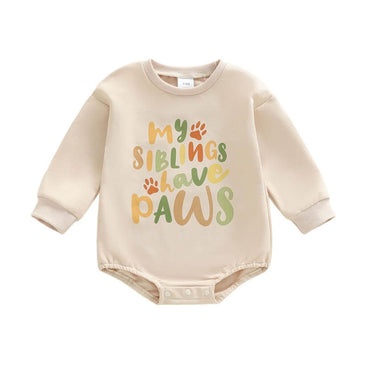 My Siblings Have Paws Baby Bodysuit