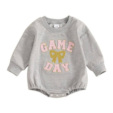 Game Day Bow Baby Bodysuit
