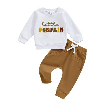 Little Pumpkin Solid Pants Baby Set