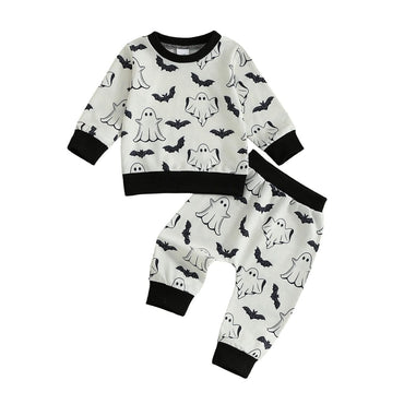 Long Sleeve Bat Ghost Halloween Baby Set