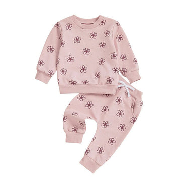 Long Sleeve Pink Floral Baby Set