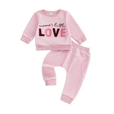 Long Sleeve Mama's Little Love Pink Toddler Set