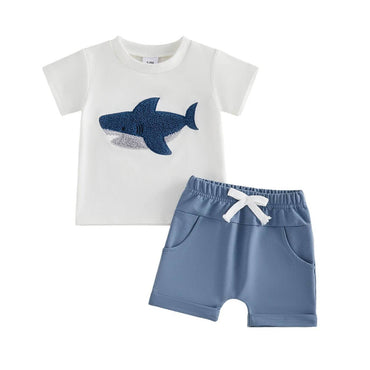 Short Sleeve Shark Baby Set