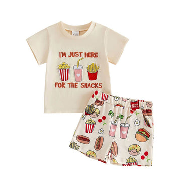 Short Sleeve Snacks Toddler Set