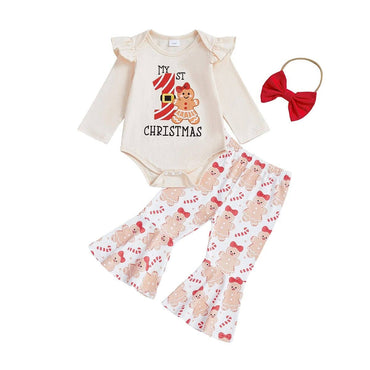 First Christmas Flared Pants Baby Set