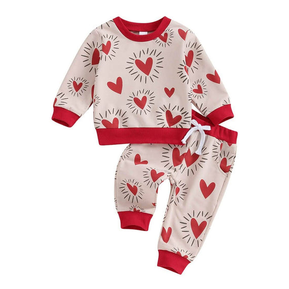 Valentine’s Day Hearts Baby Set