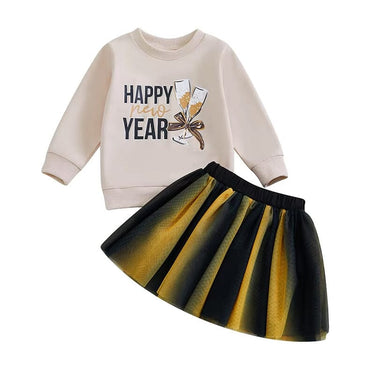 Happy New Year Skirt Toddler Set