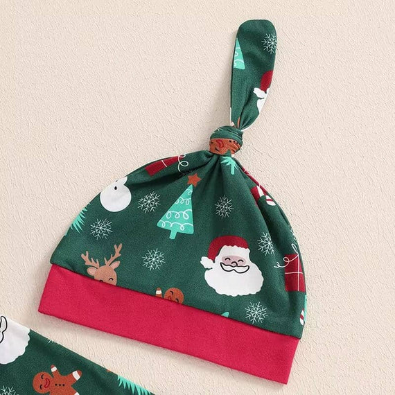 Christmas Zipper Footed Baby Jumpsuit