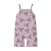 Sleeveless Bows Baby Jumpsuit Purple 3-6 M