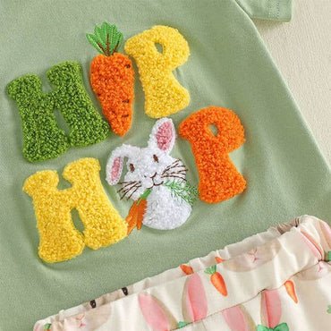 Short Sleeve Hip Hop Flared Toddler Set