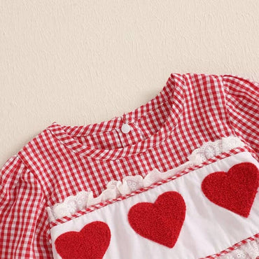 Vintage Valentine's Day Baby Romper