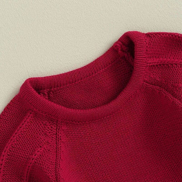 Long Sleeve Knit Christmas Toddler Dress