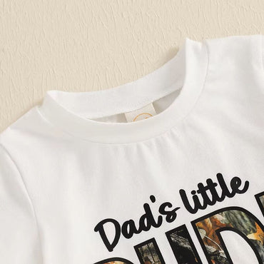 Short Sleeve Dad's Little Dude Baby Set