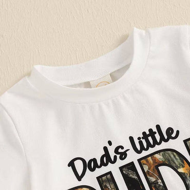 Short Sleeve Dad's Little Dude Baby Set