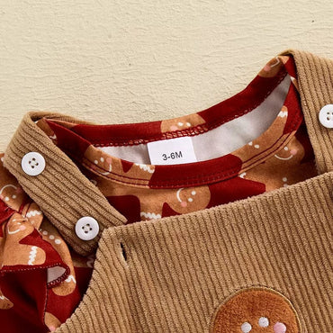 Gingerbread Corduroy Baby Set