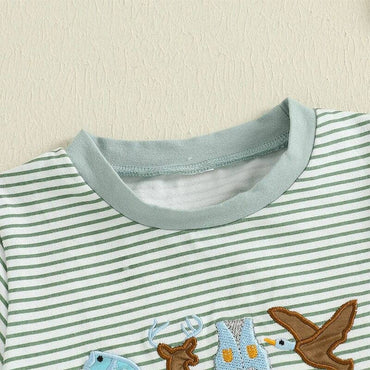 God's Country Striped Baby Bodysuit