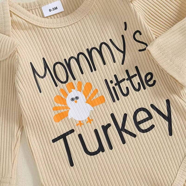 Mommy's Little Turkey Flared Pants Baby Set