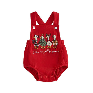Sleeveless Jolly Goose Baby Romper Red 0-3 M