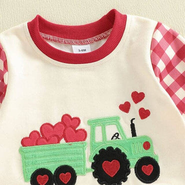 Valentine's Day Truck Baby Jumpsuit