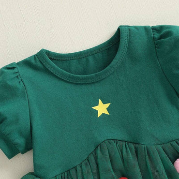 Pom Pom Christmas Toddler Dress