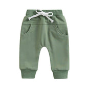 Solid Pockets Baby Pants Green 3-6 M