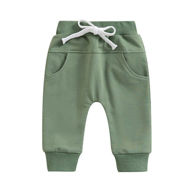 Solid Pockets Baby Pants Green 3-6 M