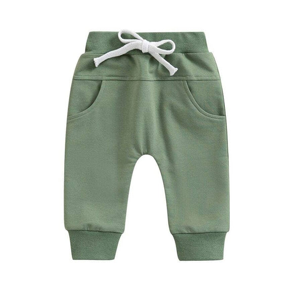 Solid Pockets Baby Pants Green 3-6 M