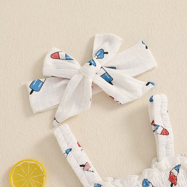 USA Sleeveless Popsicle Baby Romper