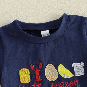Short Sleeve Crawfish Season Baby Set