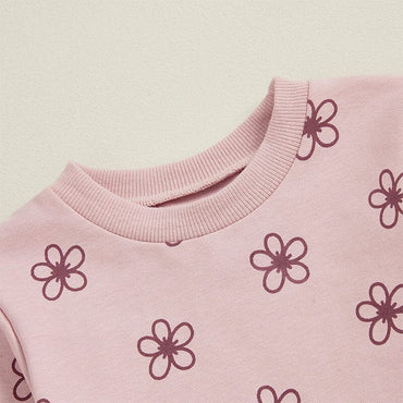 Long Sleeve Pink Floral Baby Set