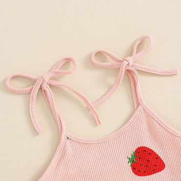 Strawberry Flared Toddler Jumpsuit
