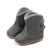 Solid Baby Boots Gray 1