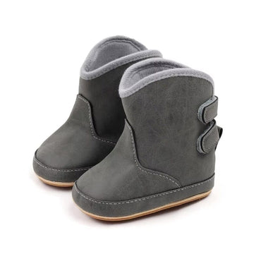 Solid Baby Boots Gray 1