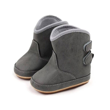 Solid Baby Boots Gray 1