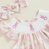 Fly Sleeve Easter Toddler Dress