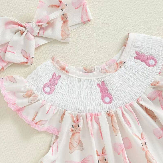 Fly Sleeve Easter Toddler Dress