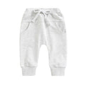 Solid Pockets Baby Pants White 3-6 M 